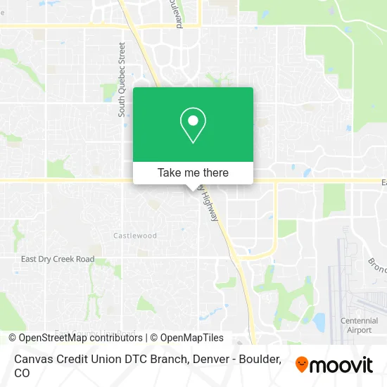 Mapa de Canvas Credit Union DTC Branch