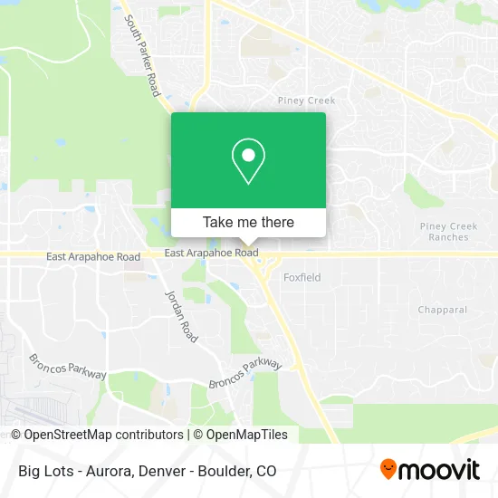 Mapa de Big Lots - Aurora
