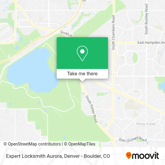 Expert Locksmith Aurora map