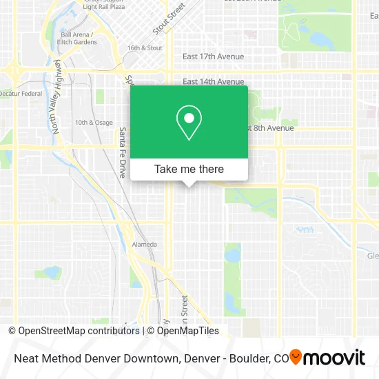 Mapa de Neat Method Denver Downtown
