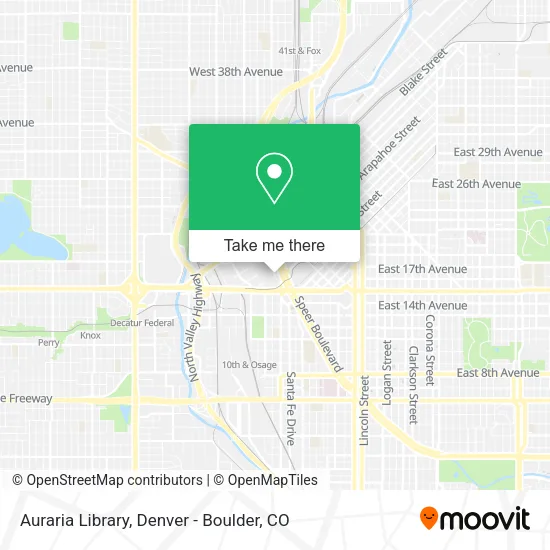 Mapa de Auraria Library