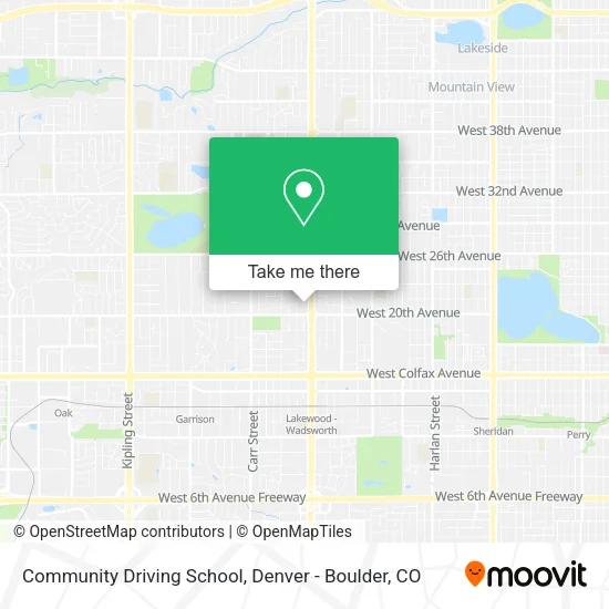 Mapa de Community Driving School