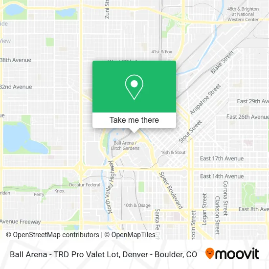 Mapa de Ball Arena - TRD Pro Valet Lot