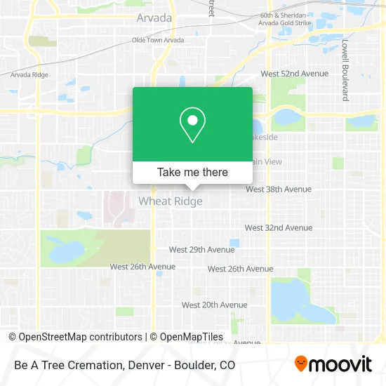 Mapa de Be A Tree Cremation