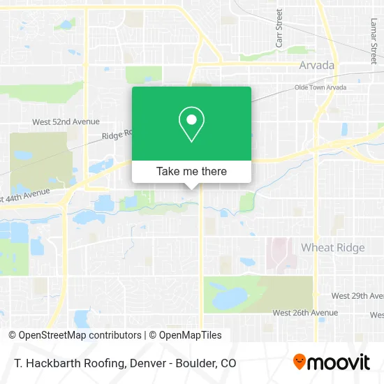 T. Hackbarth Roofing map