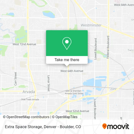 Mapa de Extra Space Storage