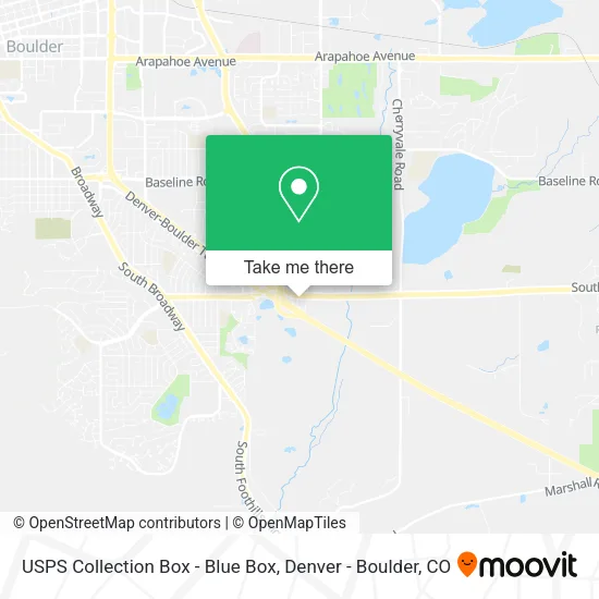 Mapa de USPS Collection Box - Blue Box