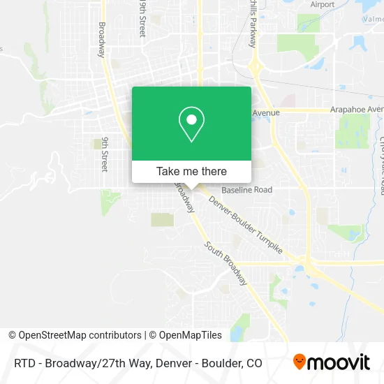 Mapa de RTD - Broadway/27th Way