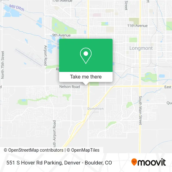 Mapa de 551 S Hover Rd Parking