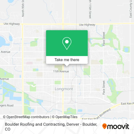 Boulder Roofing and Contracting map
