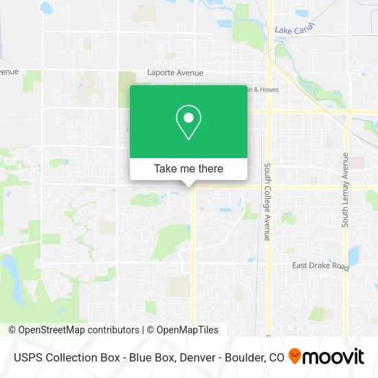 USPS Collection Box - Blue Box map