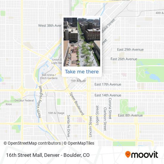 16th Street Mall map