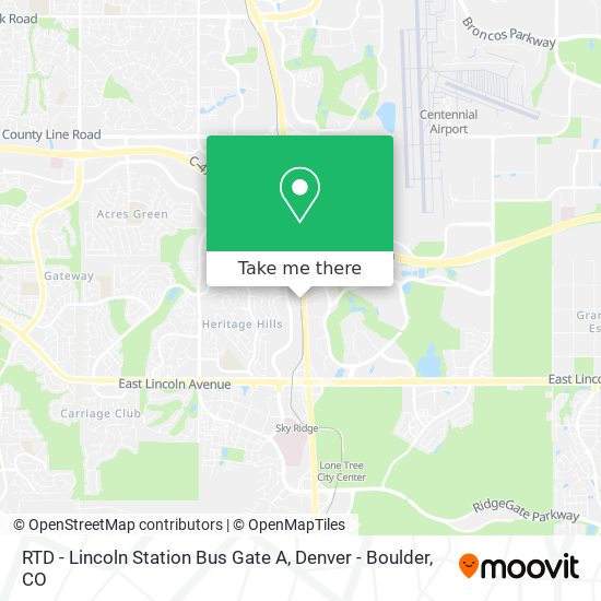 RTD - Lincoln Station Bus Gate A map
