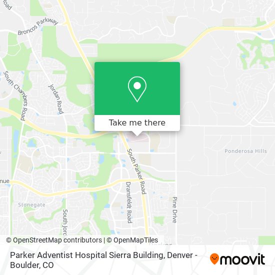 Mapa de Parker Adventist Hospital Sierra Building