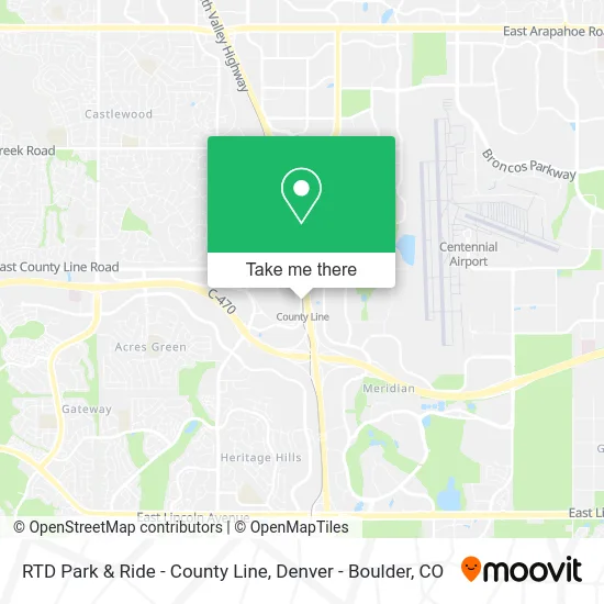 RTD Park & Ride - County Line map