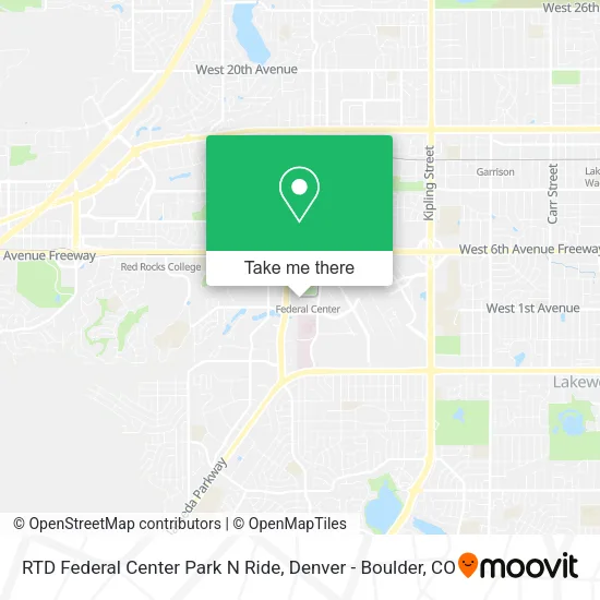 RTD Federal Center Park N Ride map