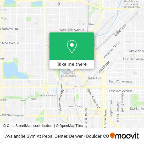 Mapa de Avalanche Gym At Pepsi Center