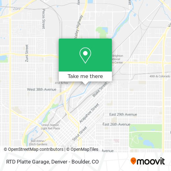 RTD Platte Garage map