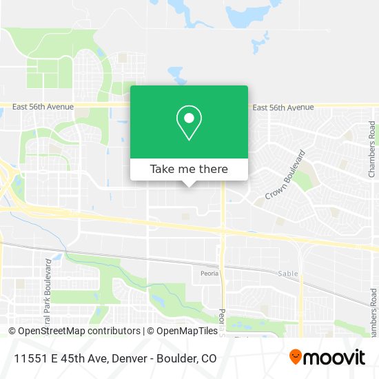 Mapa de 11551 E 45th Ave