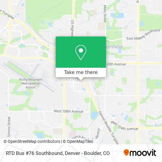 How To Get To Rtd Bus 76 Southbound In Broomfield By Bus Or Train
