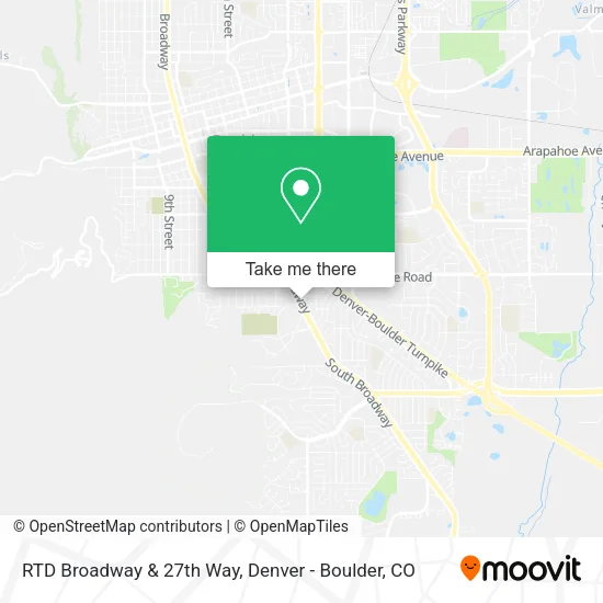Mapa de RTD Broadway & 27th Way