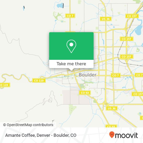 Amante Coffee map