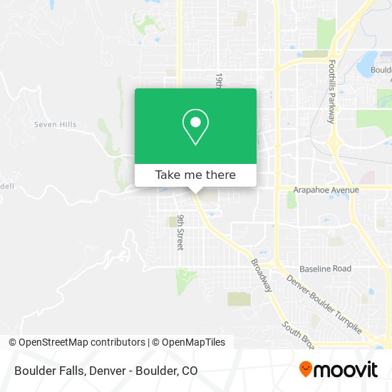 Mapa de Boulder Falls