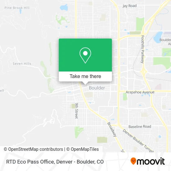 RTD Eco Pass Office map
