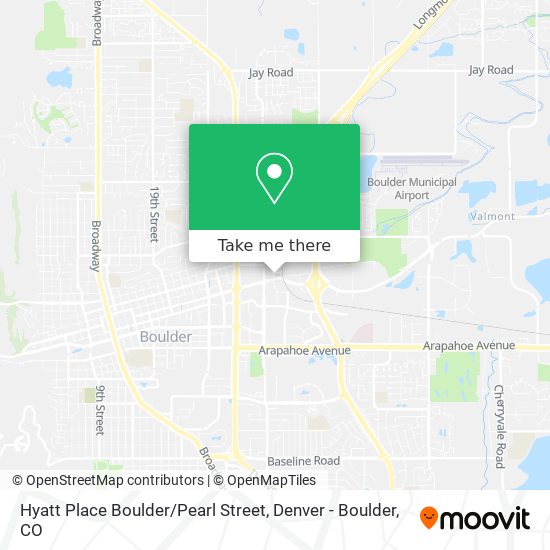 Mapa de Hyatt Place Boulder / Pearl Street