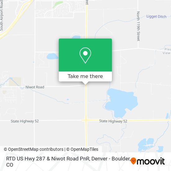 Mapa de RTD US Hwy 287 & Niwot Road PnR