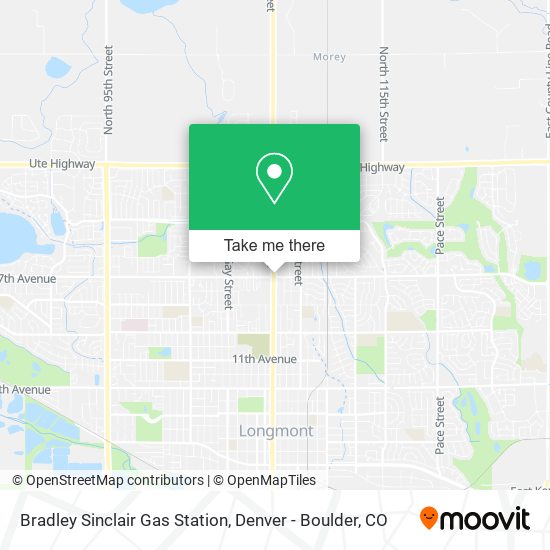 Bradley Sinclair Gas Station map
