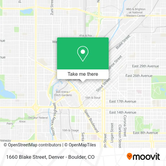 Mapa de 1660 Blake Street