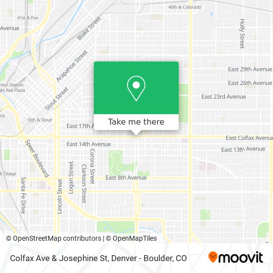Mapa de Colfax Ave & Josephine St