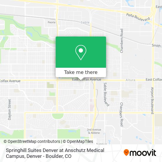 Springhill Suites Denver at Anschutz Medical Campus map