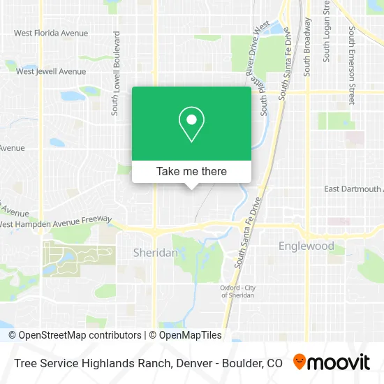 Tree Service Highlands Ranch map