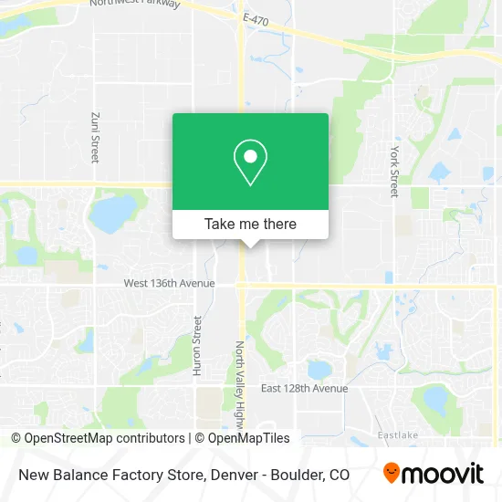 New Balance Factory Store map