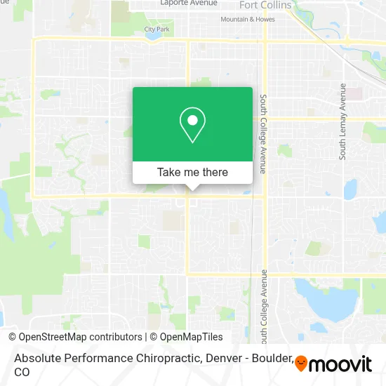Absolute Performance Chiropractic map