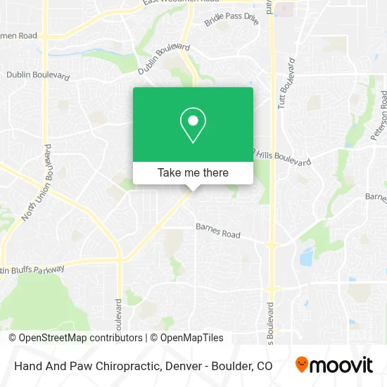 Hand And Paw Chiropractic map