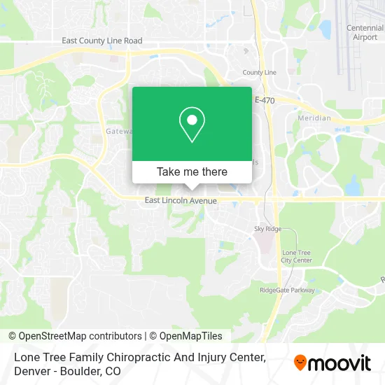 Lone Tree Family Chiropractic And Injury Center map