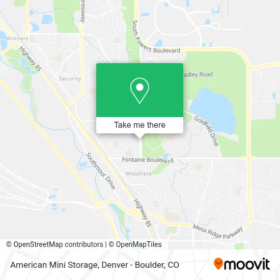 American Mini Storage map
