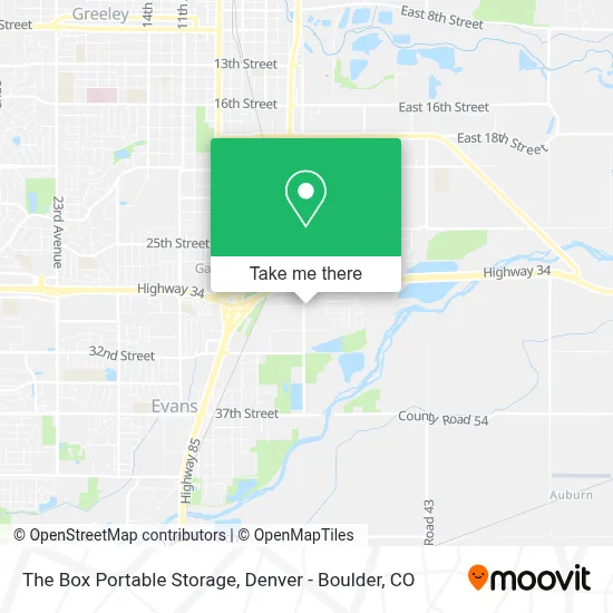 The Box Portable Storage map