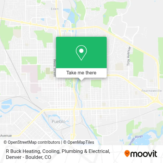 R Buck Heating, Cooling, Plumbing & Electrical map