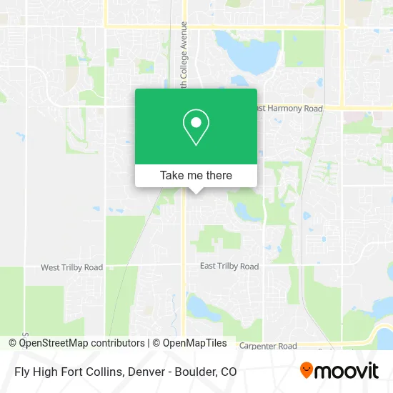 Fly High Fort Collins map