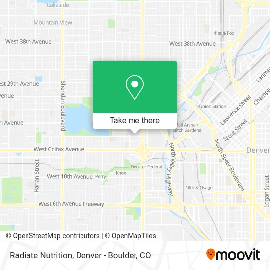 Radiate Nutrition map