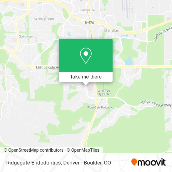 Ridgegate Endodontics map