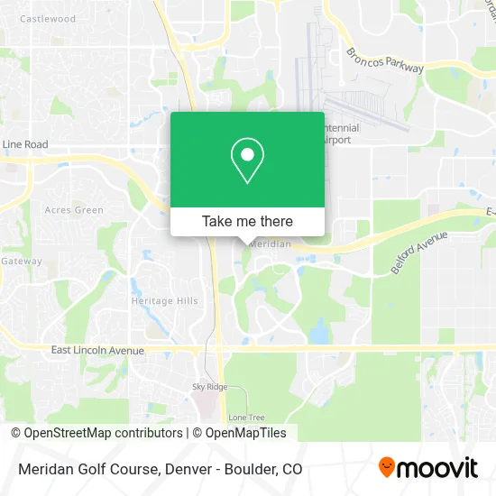 Meridan Golf Course map
