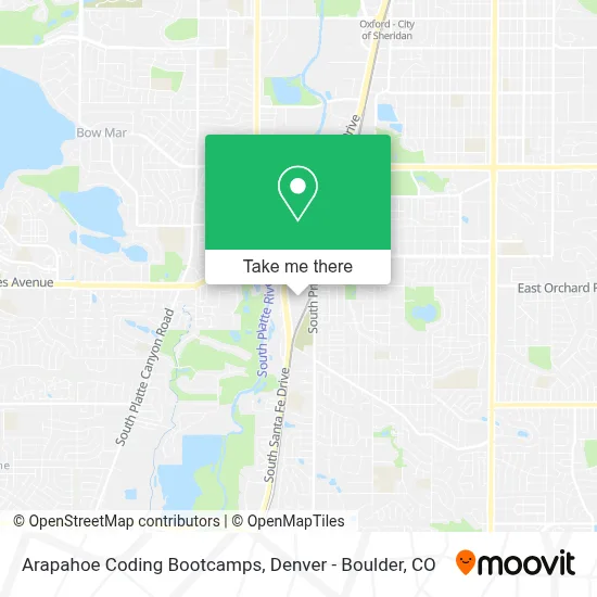 Arapahoe Coding Bootcamps map