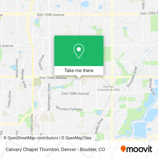 Calvary Chapel Thornton map