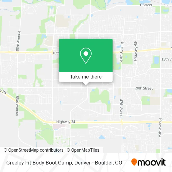 Greeley Fit Body Boot Camp map