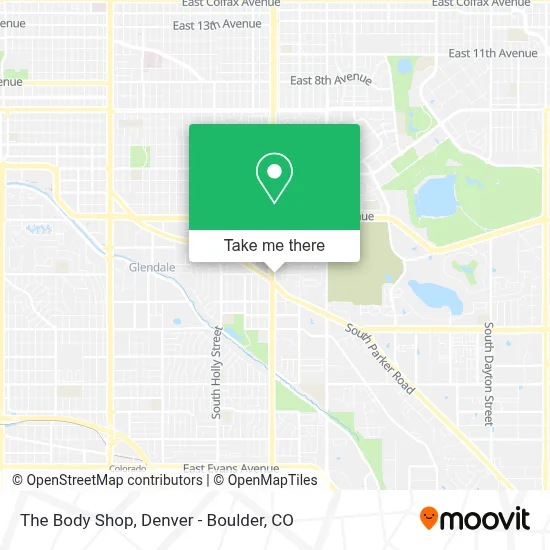 The Body Shop map